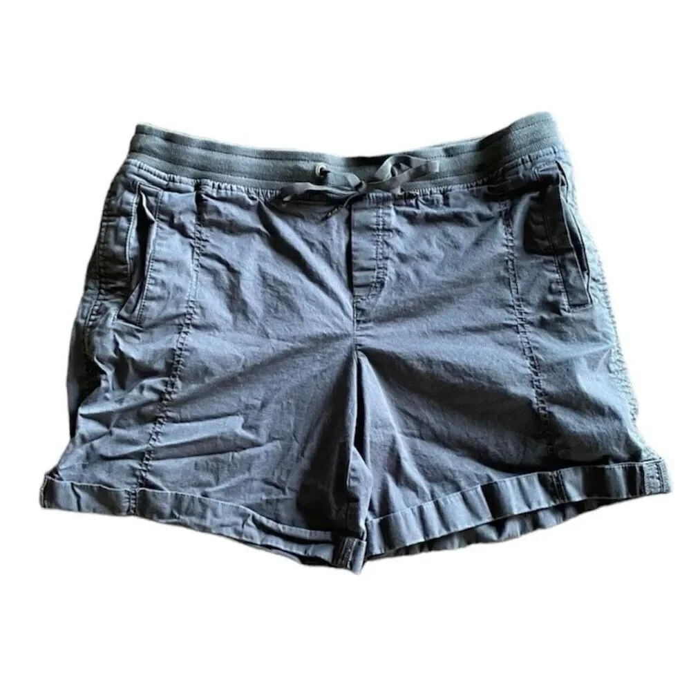 Eddie Bauer Shorts Pull On Grey 12 Cotton Athleisure